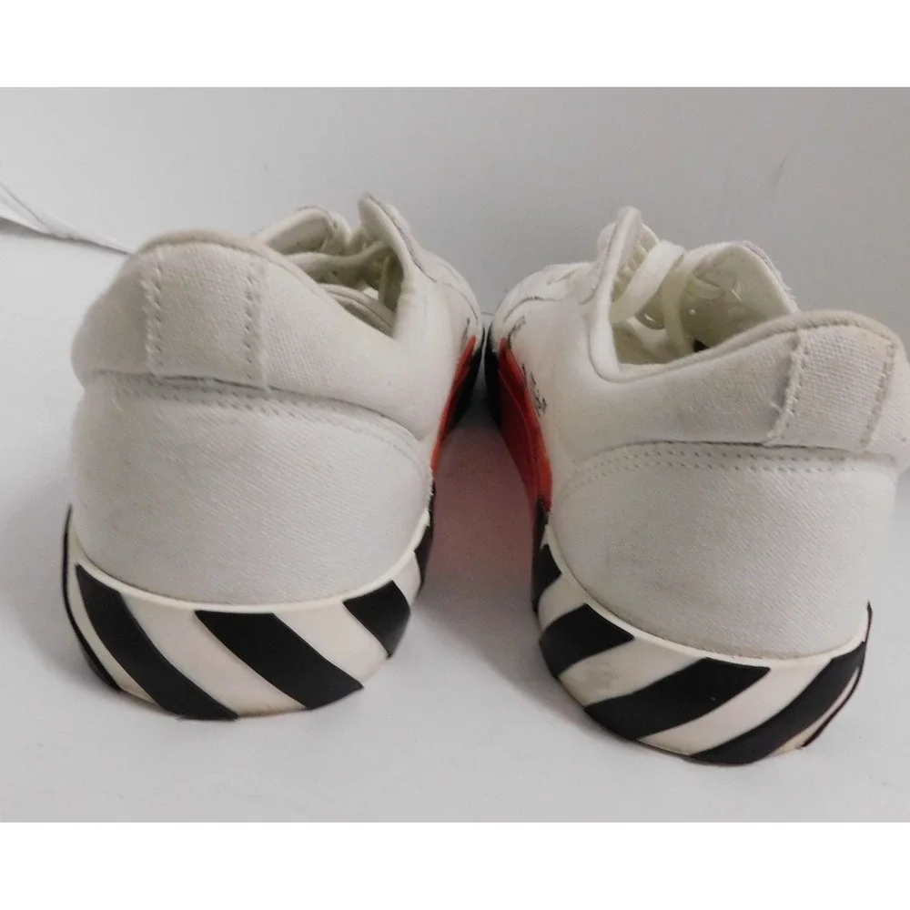 Off-White Vulcanized Men's Low Top EU 44 Lace-Up Athletic Sneakers White/Blue
